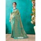 Trendy Sky Blue Banarasi Silk Embroidered Sari