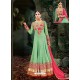 Fabulous Sea Green Embroidered Designer Anarkali Suit