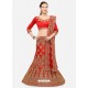 Classy Red Heavy Embroidered Wedding Lehenga