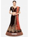 Classy Maroon Heavy Embroidered Wedding Lehenga