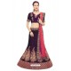 Classy Wine Heavy Embroidered Wedding Lehenga