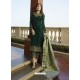 Fabulous Dark Green Embroidered Straight Salwar Suit
