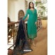Ravishing Aqua Mint Embroidered Straight Salwar Suit