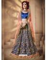Classy Royal Blue Heavy Embroidered Wedding Lehenga Choli