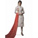 Fabulous Off White Embroidered Straight Salwar Suit