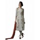 Ravishing Light Grey Embroidered Straight Salwar Suit