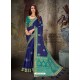 Trendy Royal Blue Art Silk Embroidered Sari