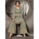 Ravishing Grayish Green Designer Palazzo Salwar Suit