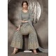 Scintillating Dull Grey Designer Palazzo Salwar Suit