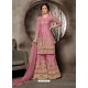 Fabulous Light Pink Designer Palazzo Salwar Suit