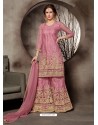 Fabulous Light Pink Designer Palazzo Salwar Suit