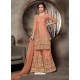 Ravishing Rust Designer Palazzo Salwar Suit