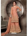 Ravishing Rust Designer Palazzo Salwar Suit