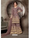 Scintillating Light Brown Designer Palazzo Salwar Suit