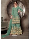 Fabulous Aqua Mint Designer Palazzo Salwar Suit