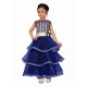 Sizzling Royal Blue Party Wear Gown for Girls