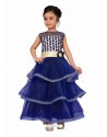 Sizzling Royal Blue Party Wear Gown for Girls