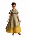 Glossy Silver Party Wear Gown for Girls