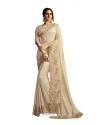 Awesome Off White Soft Silk Embroidered Sari