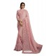 Trendy Baby Pink Soft Silk Embroidered Sari
