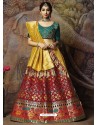 Scintillating Multi Heavy Embroidered Wedding Lehenga Choli