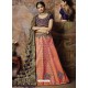 Scintillating Peach Heavy Embroidered Wedding Lehenga Choli