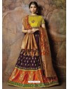 Scintillating Purple Heavy Embroidered Wedding Lehenga Choli