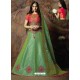 Scintillating Sea Green Heavy Embroidered Wedding Lehenga Choli