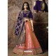 Scintillating Peach Heavy Embroidered Wedding Lehenga Choli