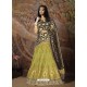 Scintillating Green Heavy Embroidered Wedding Lehenga Choli