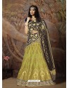 Scintillating Green Heavy Embroidered Wedding Lehenga Choli