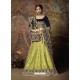 Scintillating Green Heavy Embroidered Wedding Lehenga Choli