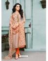 Fabulous Beige Embroidered Designer Churidar Salwar Suit