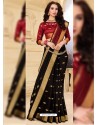 Classy Black Designer Fancy Cotton Classical Sari