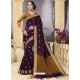 Classy Purple Designer Fancy Cotton Classical Sari