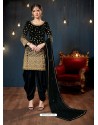Fabulous Black Embroidered Punjabi Patiala Suits
