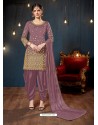 Ravishing Mauve Embroidered Punjabi Patiala Suits