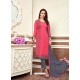 Fabulous Fuchsia Embroidered Straight Salwar Suit