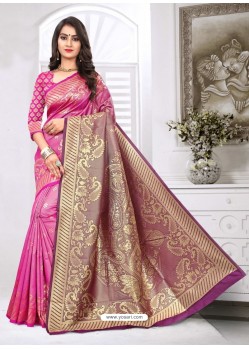 Classy Rani Designer Banarasi Silk Sari