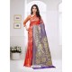 Awesome Red Designer Banarasi Silk Sari