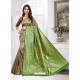 Trendy Light Brown Designer Banarasi Silk Sari