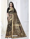 Classy Black Designer Banarasi Silk Sari
