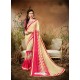 Awesome Cream Designer Georgette Sari