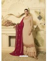 Ravishing Cream Designer Palazzo Salwar Suit