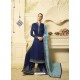 Scintillating Navy Blue Designer Palazzo Salwar Suit