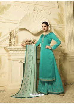 Fabulous Firozi Designer Palazzo Salwar Suit