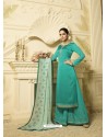 Fabulous Firozi Designer Palazzo Salwar Suit