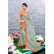 Awesome Grey Designer Silk Sari