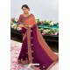 Classy Deep Wine Designer Silk Sari