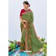 Classy Mehendi Designer Silk Sari